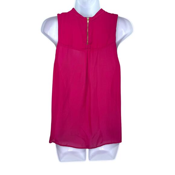 A.L.C. Pink Keyhole V-Neckline Sleeveless Silk Top Small NWOT - Picture 2 of 8